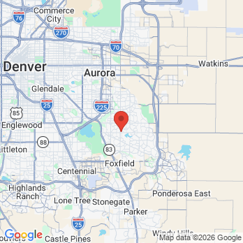 Map to Comfort Dental office in Aurora, CO