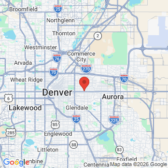 Map to Park Hill Family Dental office in Denver, CO