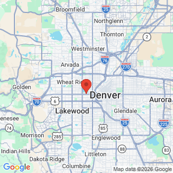 Map to South Shore Dental office in Denver, CO