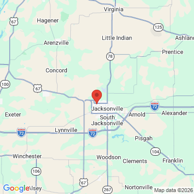 Map to  office in Jacksonville, IL