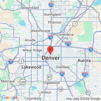 Map to Denver Place Dentistry office in Denver, CO