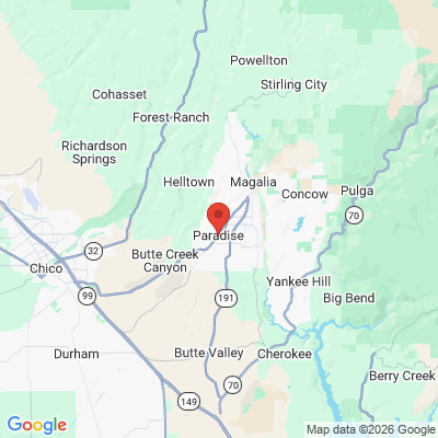Map to  office in Paradise, CA