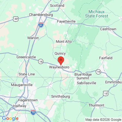 Map to  office in Waynesboro, PA
