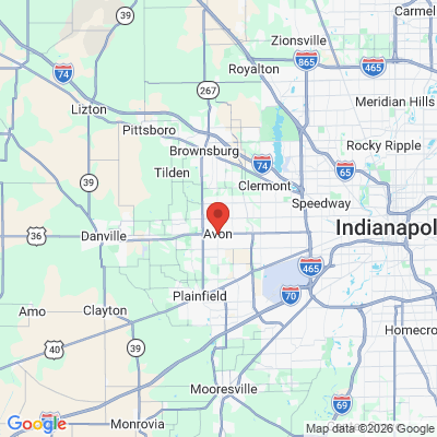 Map to  office in Avon, IN