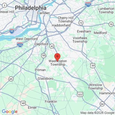 Map to  office in Turnersville, NJ