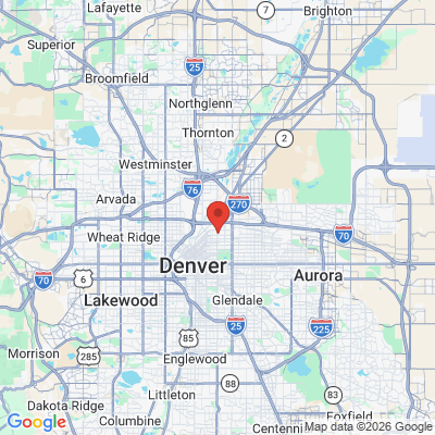 Map to Inner City Health Center office in Denver, CO