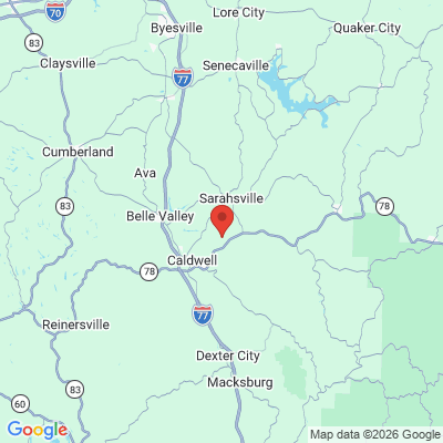 Map to  office in Caldwell, OH