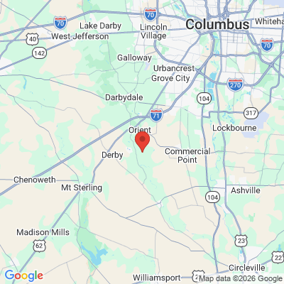 Map to  office in Orient, OH