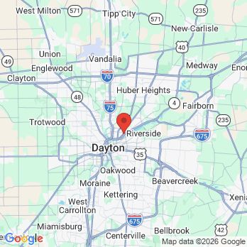Map to Dayton Pediatric Dentistry office in Dayton, OH