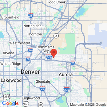 Map to Clair Family Dentistry office in Denver, CO