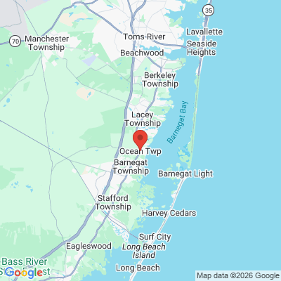 Map to  office in Waretown, NJ
