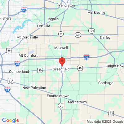 Map to  office in Greenfield, IN