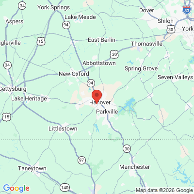 Map to  office in Hanover, PA