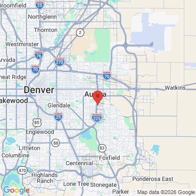 Map to  office in Aurora, CO