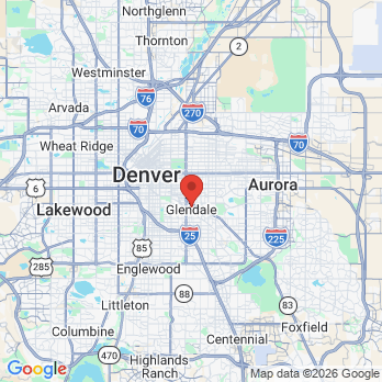 Map to Gartland Dentistry office in Glendale, CO