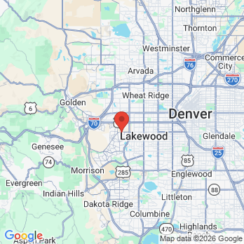 Map to Golden Hill Family Dentistry office in Lakewood, CO