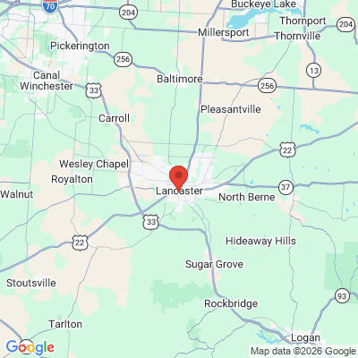 Map to  office in Lancaster, OH