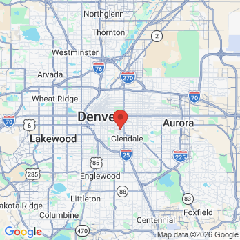 Map to Cherry Creek Dental Associates office in Denver, CO