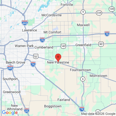 Map to  office in New Palestine, IN