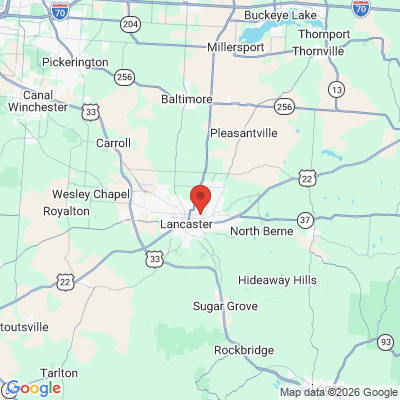 Map to  office in Lancaster, OH