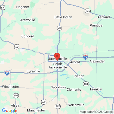 Map to  office in Jacksonville, IL