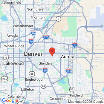 Map to Lowry Advanced Dentistry office in Denver, CO