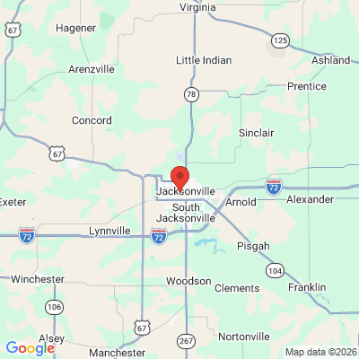 Map to  office in Jacksonville, IL