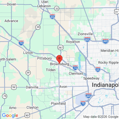 Map to  office in Brownsburg, IN