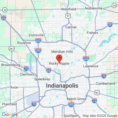 Map to  office in Rocky Ripple, IN