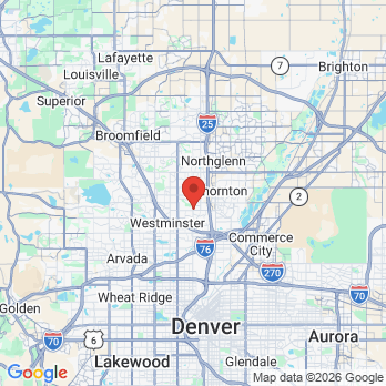 Map to Advanced Dental Center office in Federal Heights, CO