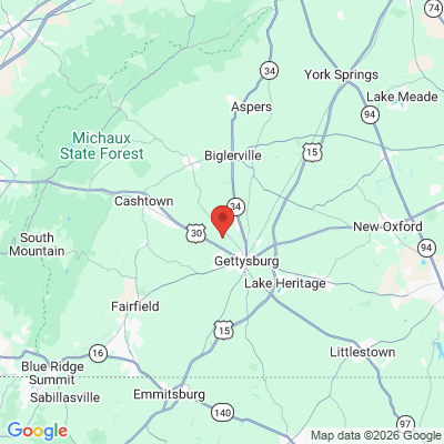 Map to  office in Gettysburg, PA
