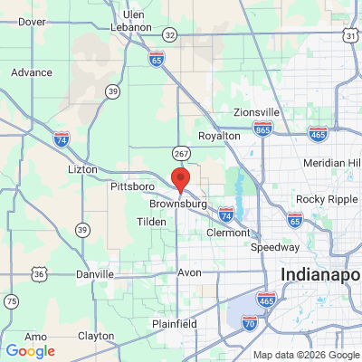 Map to  office in Brownsburg, IN