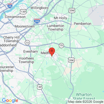 Map to South Jersey Oral Maxillofacial Surgeons, LLC office in Medford, NJ