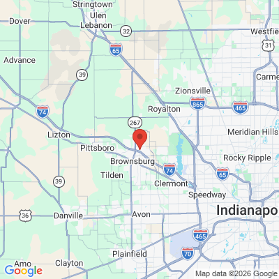 Map to  office in Brownsburg, IN