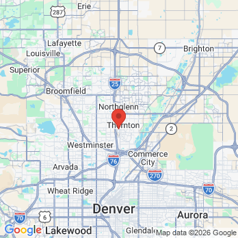 Map to Experience Dental 2 PLLC office in Thornton, CO