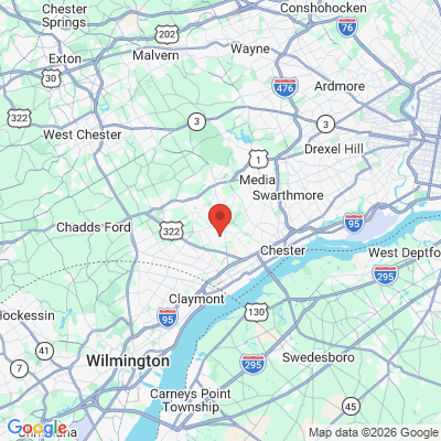 Map to  office in Aston, PA