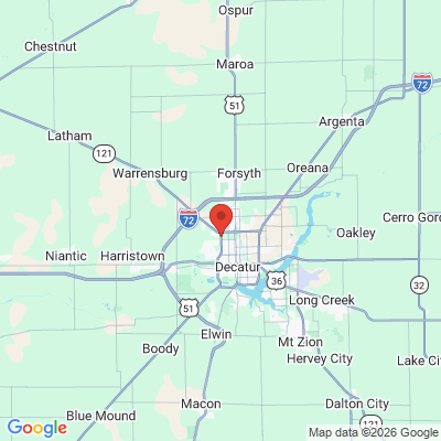 Map to  office in Decatur, IL