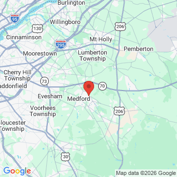 Map to Dental Creations: Poorva Parnaik, DMD office in Medford, NJ