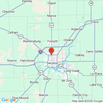 Map to  office in Decatur, IL