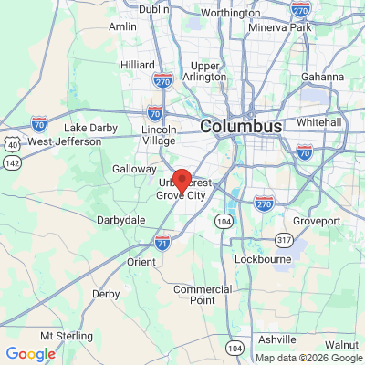 Map to  office in Grove City, OH