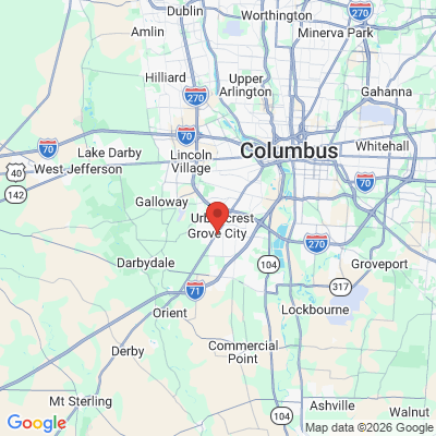 Map to  office in Grove City, OH