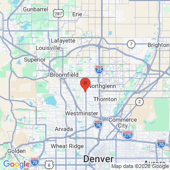 Map to Smile Heroes Dental office in Westminster, CO