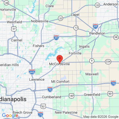 Map to  office in Mccordsville, IN