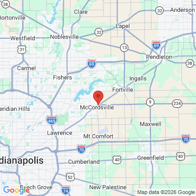 Map to  office in Mc Cordsville, IN