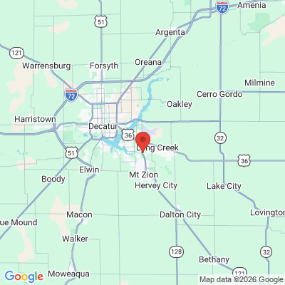 Map to  office in Decatur, IL