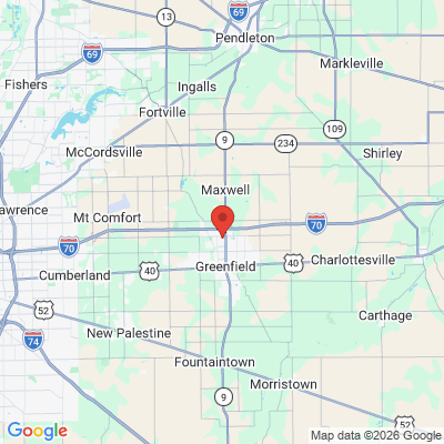 Map to  office in Greenfield, IN