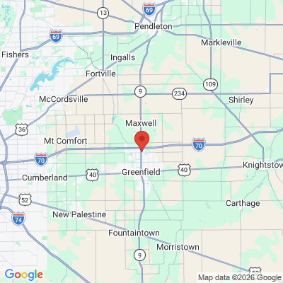 Map to  office in Greenfield, IN