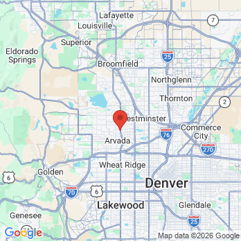 Map to Arvada Dental Center office in Arvada, CO