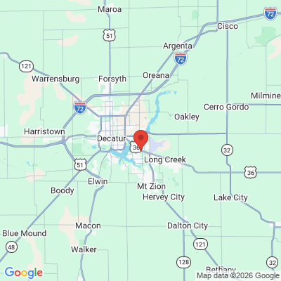 Map to  office in Decatur, IL