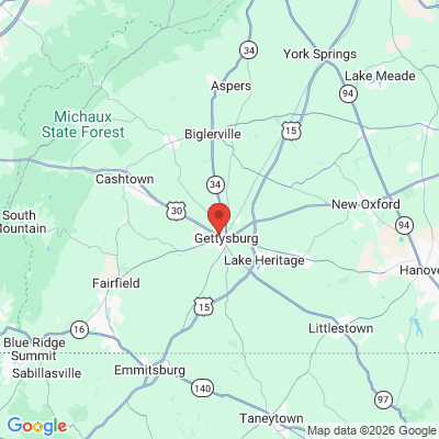 Map to  office in Gettysburg, PA